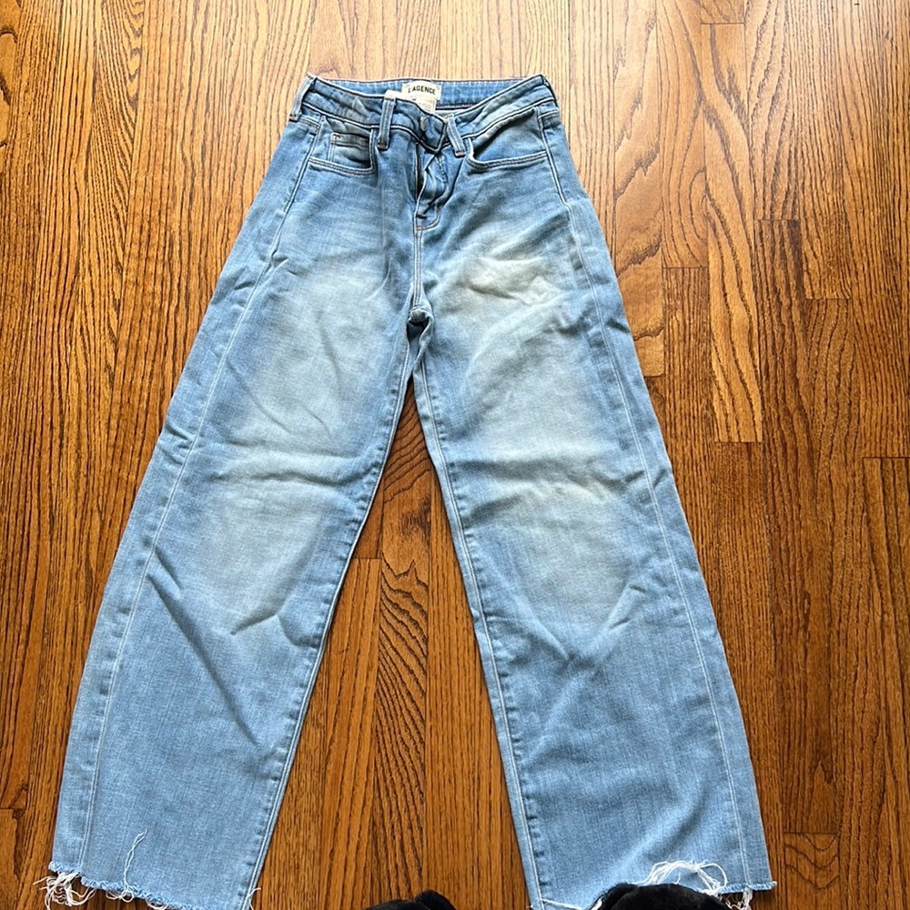 L’Agence wide leg denim pants